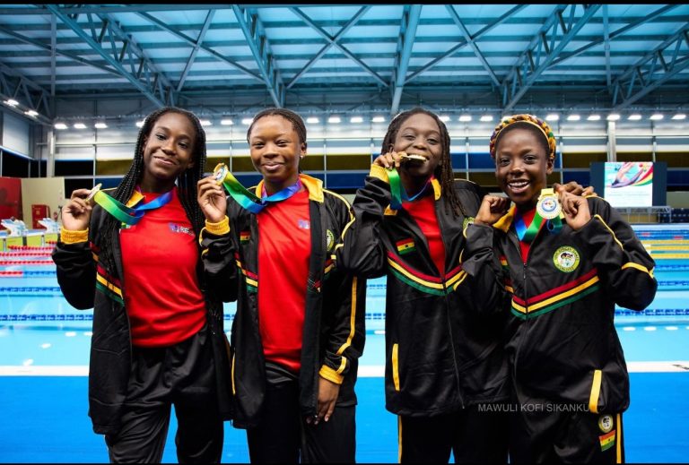 Ghana Clinches Gold in Mixed 4×100m Freestyle Relay at Africa Aquatics Zone 2 Championships