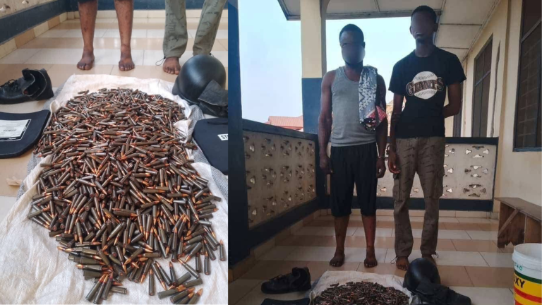 Ashanti Police Arrest Two, Seize 2,600 AK-47 Bullets on Bus
