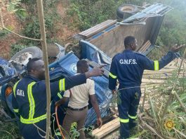 GNFS Responds to Fatal Accident on Somanya–Adukrom Highway, One Police Officer Dead
