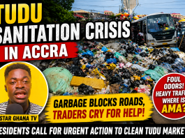 Tudu Sanitation Crisis Sparks Public Outrage as Mountains of Waste Choke Busy Accra Streets