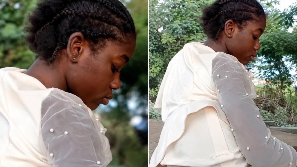 Young woman featured in viral online meetup story.